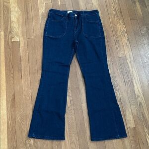 Anthropologie Pilcro Flare Jeans Dark Wash High Rise Front Pockets Size‎ 31